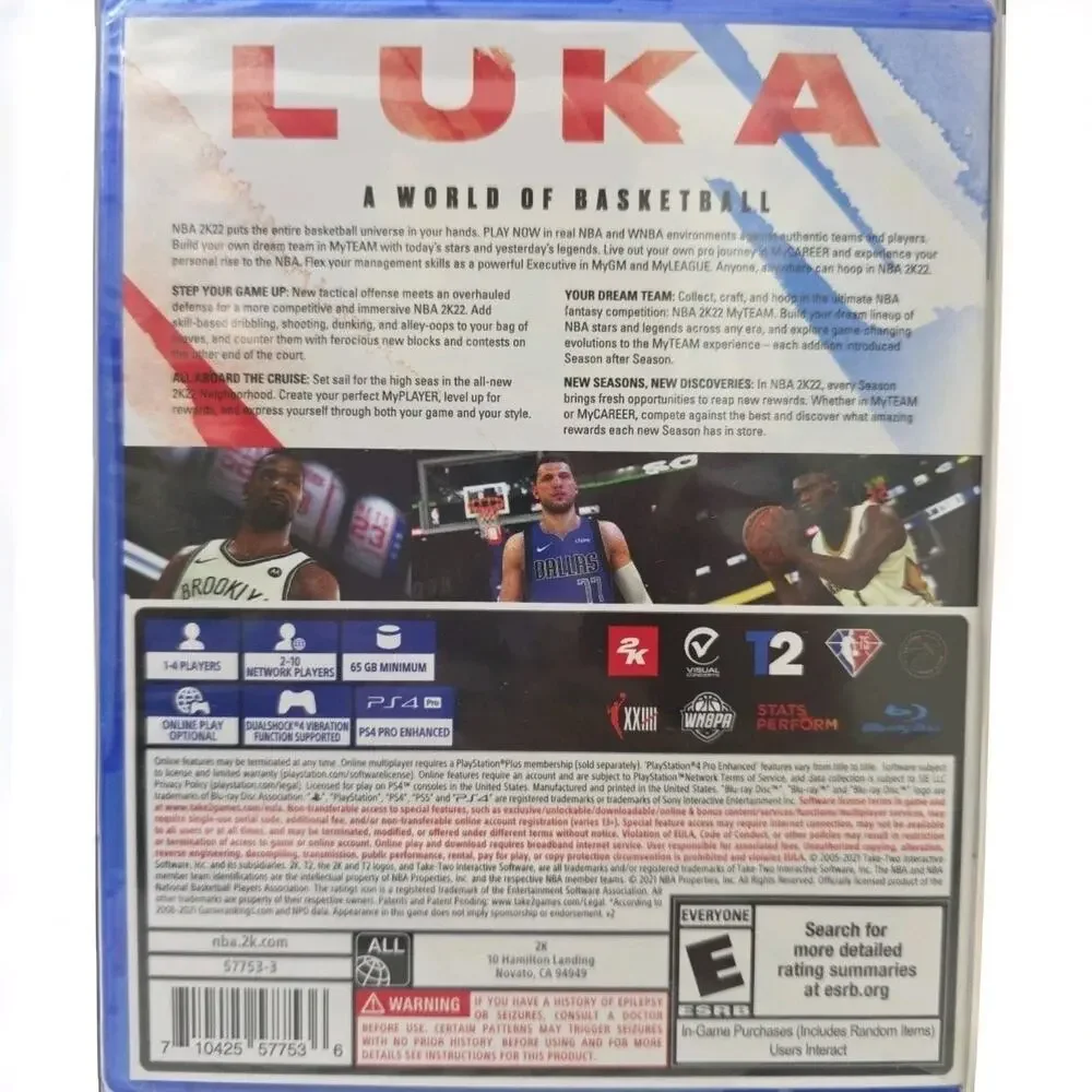 NBA 2K22 Sony PlayStation 4 PS4, 2021 2K - Brand New Sealed